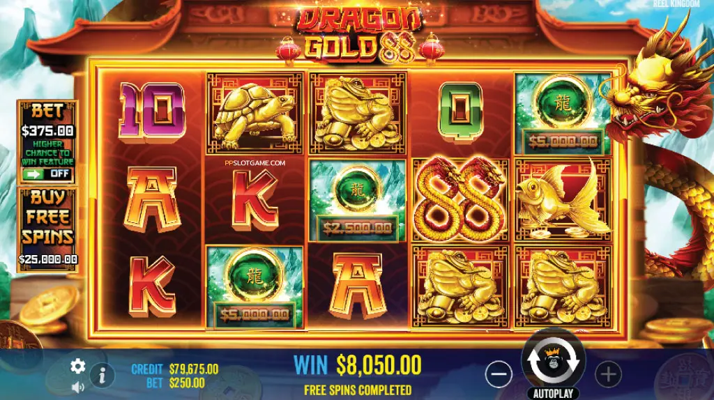 Dragon Gold 88 Features