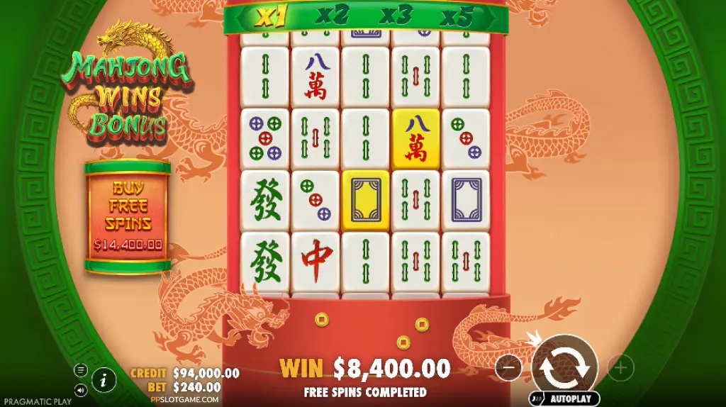 Mahjong Wins Bonus Feature